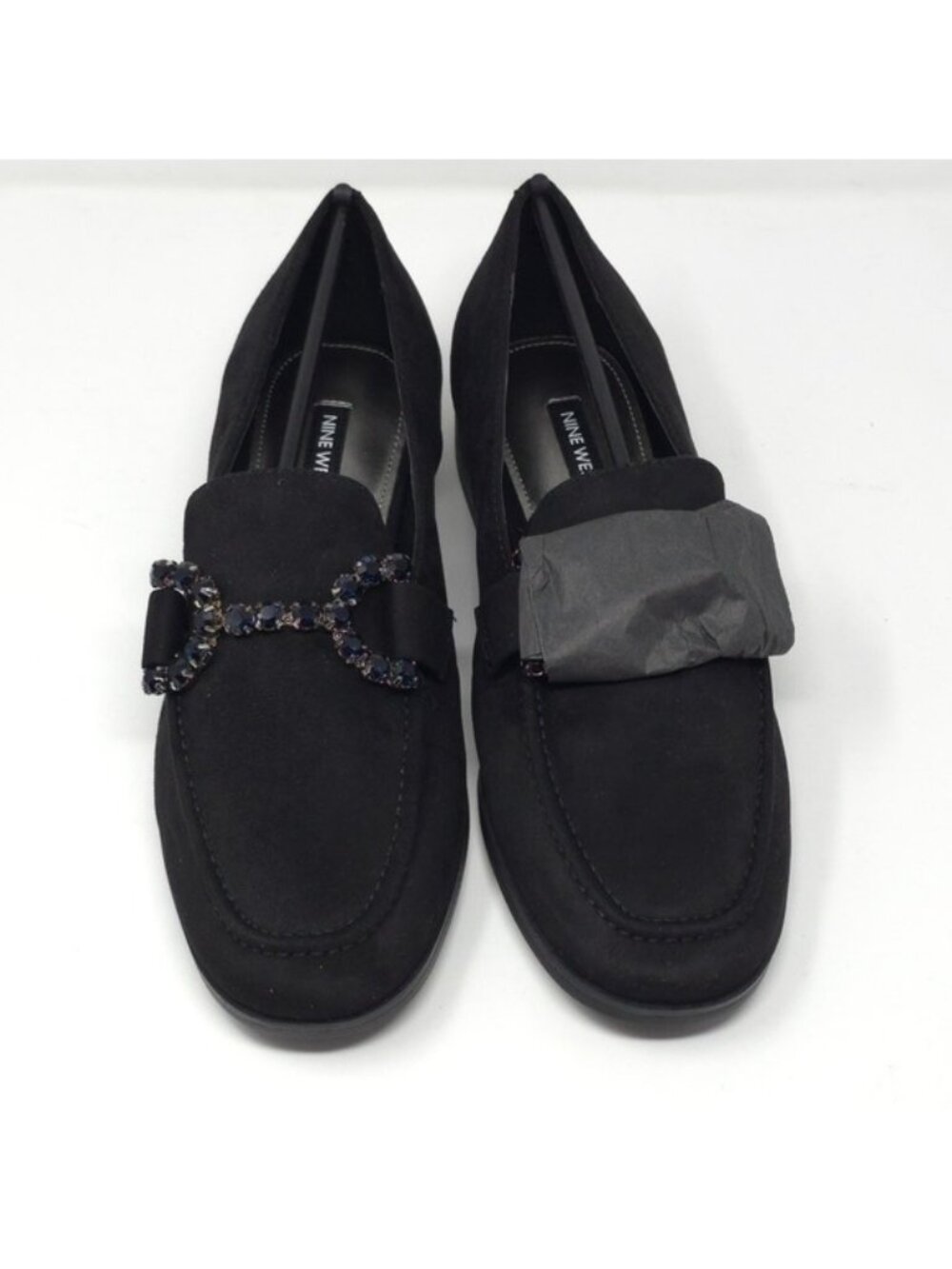 Nine West Lilpa2 Black Suede Chain Loafers 9.5M - Picture 6 of 11